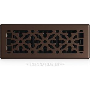 ديكور شبكي غطاء فتحة تهوية معدنية على الطراز القوطي مقاس 3 × 10 سجل أرضي - رافعة تحكم قابلة للتعديل - أغطية فتحات تهوية أرضية للتيار المتردد لفتحات الأرضية المنزلية - تناسب فتحة 3 × 10 بوصة - برونز مطاطي (AGH310-RB) in Kuwait