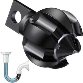 مرفق حفر ثعبان الصرف الصحي من Enhon، رأس قطع الجذر الحلزوني بقطر 1.2 بوصة لثقب الصرف، مرفق ثعبان المجاري العالمي مع واجهة 0.25 بوصة، يناسب أنابيب 1.5-3 بوصة في المطبخ والحمام والحمام in Kuwait