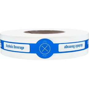 Alcohol to Go Drink and Straw Tamper Evident Proof Seals for Food Safety, to Go Drink Stickers with Secure Adhesive, 0.625 x 10 Inch Labels, 500 Stickers per Roll, Case of 5 Rolls – Made in The USA in Saudi Arabia