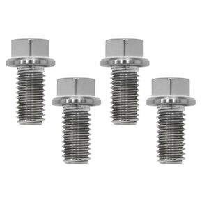 4 قطع من مسامير التيتانيوم M8X25mm، تصميم خفيف الوزن | مثالية للبيئات الرطبة/المالحة، مسامير سداسية ذات حواف لترقية مكونات السيارات والدراجات النارية (أزرق محروق) in Kuwait