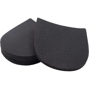 2 Pairs Shoe Repair Rubber Heels, 6 mm Thickness Anti Slip Boot Heel Cuttable Replacement Black Rubber Pad for Men's and Woman's Shoes, 3.5 x 3.7 Inch in Kuwait