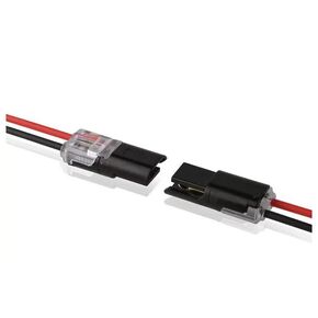 2-Pin LED موصلات سريعة 100 قطعة قفل مشبك توصيل مع وصلات معدنية مدمجة سلك منخفض الجهد للإضاءة DIY، 20 قطعة in Kuwait