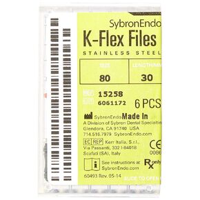 15258 Endo Hand K-Flex File، مستدق 0.02 مم، طول 30 مم، من الفولاذ المقاوم للصدأ، مقاس 80 طرف، أسود (عبوة من 6 قطع) in Saudi Arabia