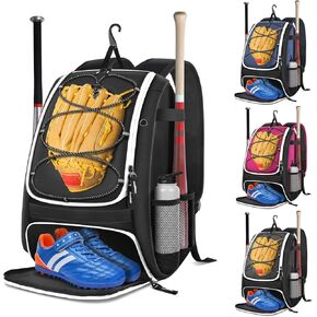 حقيبة بيسبول BROTOU، حقيبة كرة لينة لمعدات البيسبول ومضرب T-Ball، حقيبة ظهر بيسبول مع حجرة أحذية للرجال/النساء in Kuwait