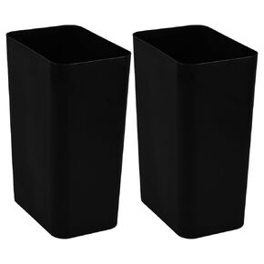 Xowine2-Pack 3 Gallon Silm Open-top Trash Can, Samll Rectangular Wastebasket for Office Kitchen Bathroom, Black in Kuwait