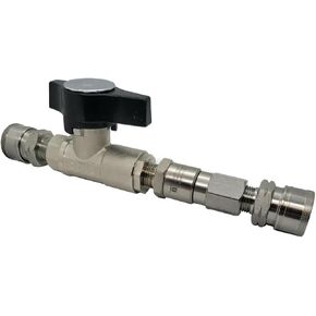 صمام كروي ناعم من الفولاذ المقاوم للصدأ مقاس 3/8 بوصة وصلات دوارة من الفولاذ المقاوم للصدأ DN10 in Kuwait