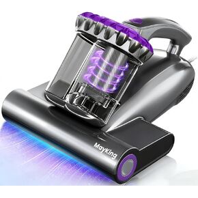 MayKing Mattress Vacuum Cleaner, 16kPa Pro Deep-Clean Bed Vacuum Cleaner with 33000 RPM/Min & 253.7nm UV-C Light, Handheld Vacuum with HEPA Filter, Ultrasonic & 149℉ Heat for Bed Sofa Crib, Model MV02 in Kuwait