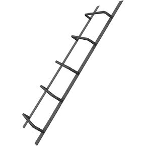 3-Rung Window Well Ladder, Heavy Duty Steel Basement Egress, Fire Escape Ladder for Emergency Home Safety(34.2" Lx17.9 W, Hooked, Matte Black) in Kuwait