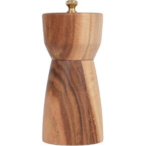 Pepper Grinder, Pepper Mill with Adjustable Stainless Steel, Acacia Wood, 14 cm/5 inch Height, Bottom Dia: 6 cm/2.36 inch (Tray is NOT Included) in Kuwait