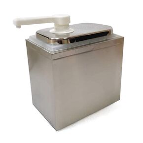 Sauce Dispenser Pump, 4L Stainless Steel Condiment Pump Salad Jam Seasoning Sauce Squeeze Condiment Pump Station for or Home Restaurant Hotel Use (Double Heads) in Kuwait