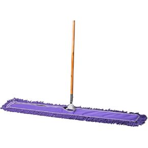 48 Inch Red Commercial Dust Mop & Floor Sweeper – Wood Handle Floor Mop for Tile, Hardwood & Concrete in Kuwait