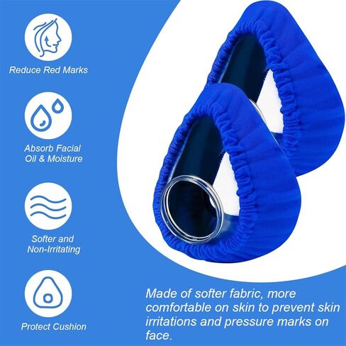 بطانات القناع الناعمة CPAP' أغطية وسائد قناع 4 عبوات من وسادات الوجه القابلة لإعادة الاستخدام لأغطية CPAP المبطنة تقلل من تسرب الهواء مقاس واحد يناسب الجميع in Saudi Arabia