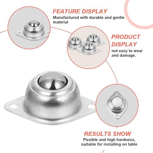 FOMIYES 8pcs Cy19a Ball Transfer Casters Set, Carbon Steel and Nylon Universal Wheel Rollers, Industrial Transfer Balls for Material Handling and Transport in Saudi Arabia