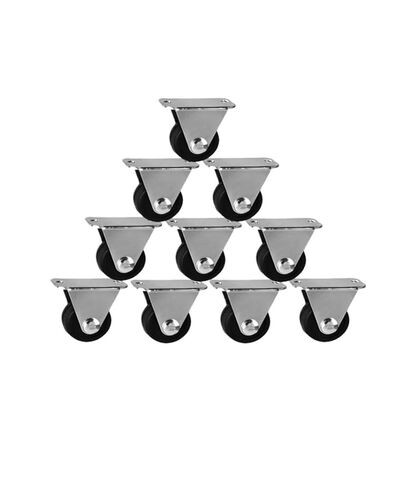 [Pack of 4] Casters 1 inch Rubber Directional Diameter 25mm Silent wear-Resistant Fixed Roller Furniture in Saudi Arabia