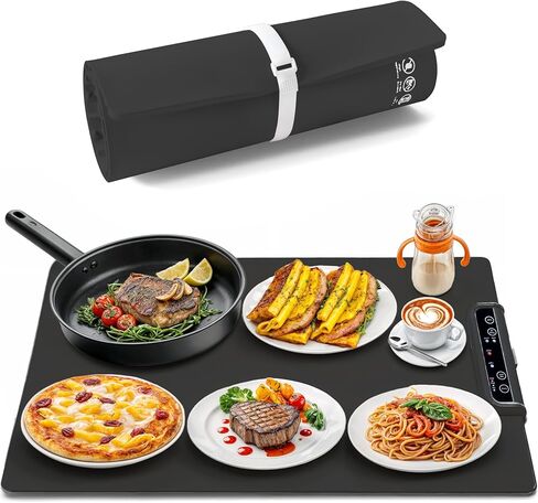Nobula Electric Warming Tray Charcoal - Portable & Foldable Food Warming Mat for Buffets, Countertops & Parties - 3 Adjustable Temperature Settings in Saudi Arabia