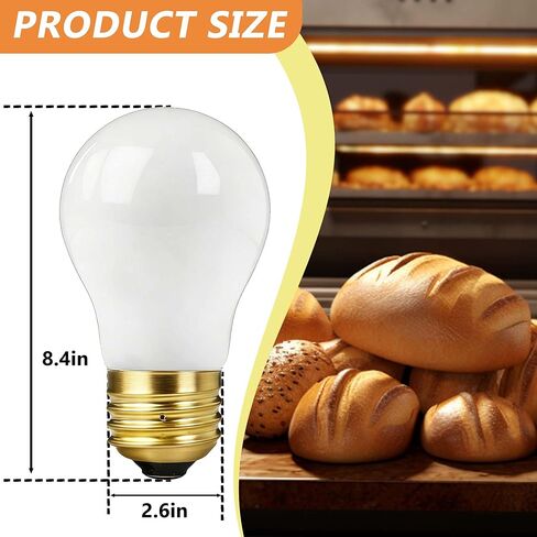 4 عبوات 02.30.265.00 لمبة مصباح حراري مقاومة للكسر 40 وات | متوافق مع هاتكو | استبدال 02.30.265/02.30.265.12 | 120 فولت E26 | لمبة إضاءة مقاومة للحرارة ومغلفة بالسلامة in Kuwait