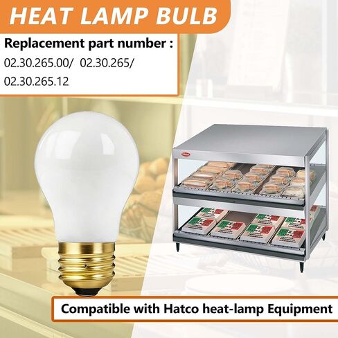 4 عبوات 02.30.265.00 لمبة مصباح حراري مقاومة للكسر 40 وات | متوافق مع هاتكو | استبدال 02.30.265/02.30.265.12 | 120 فولت E26 | لمبة إضاءة مقاومة للحرارة ومغلفة بالسلامة in Kuwait