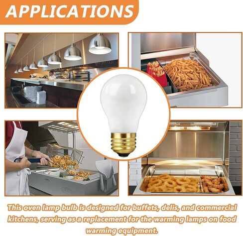 4 عبوات 02.30.265.00 لمبة مصباح حراري مقاومة للكسر 40 وات | متوافق مع هاتكو | استبدال 02.30.265/02.30.265.12 | 120 فولت E26 | لمبة إضاءة مقاومة للحرارة ومغلفة بالسلامة in Kuwait