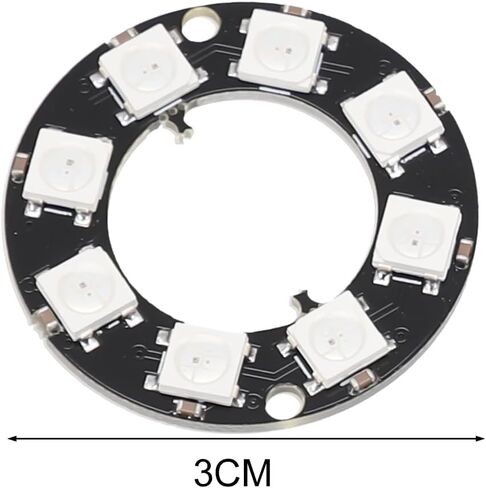 Individual Addressable RGB Led Ring Ws2812 Compatible with Arduino Microcontroller Projects, Programmable Full Color Light Module for DIY Electronics and Lighting Decorations in Saudi Arabia