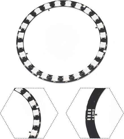 Individual Addressable RGB Led Ring Ws2812 Compatible with Arduino Microcontroller Projects, Programmable Full Color Light Module for DIY Electronics and Lighting Decorations in Saudi Arabia