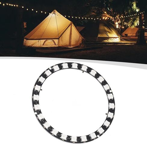 Individual Addressable RGB Led Ring Ws2812 Compatible with Arduino Microcontroller Projects, Programmable Full Color Light Module for DIY Electronics and Lighting Decorations in Saudi Arabia