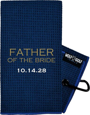 Wolf Golf Towels Bridal Party Golf Towels | Wedding Party Golf Towels | Choose Towel & Thread Color | Groomsmen Gifts | Father of the Bride Gifts | Father of the Groom Gift in Kuwait