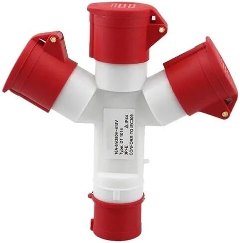 3/4/5-pin industrial plug 16A/32A Y-type three-way branch socket three-phase power(5P16A 1-3) in Kuwait