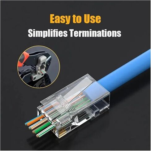 8P8C straight connector modular cable plug end(50PCS) in Saudi Arabia