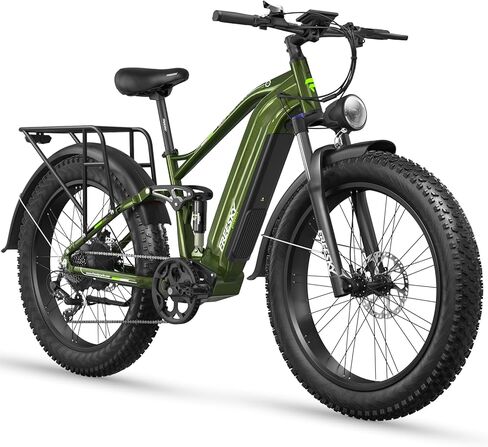 دراجة كهربائية FREESKY بقدرة 3000 واط للبالغين، نطاق 37 ميلاً في الساعة و95 ميلًا، دراجة كهربائية لجميع التضاريس، بطارية قابلة للإزالة 48 فولت 25 أمبير، دراجة جبلية ذات إطار سمين كامل التعليق مقاس 26 بوصة، UL2849 معتمدة من TÜV in Kuwait