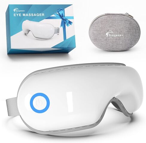 Eye Massager with Heat & Bluetooth Music - Rechargeable Eye Mask for Migraine Relief & Sleep Improvement,Includes EVA Travel Case, Gift for Mom/Dad (Mother's Day/Birthday) in Saudi Arabia