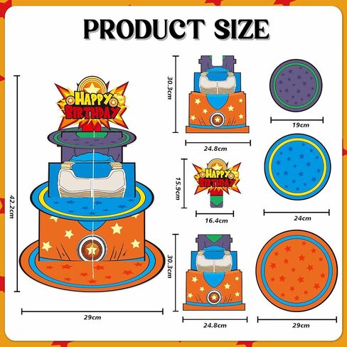Cartoon Dragon Birthday Cupcake Stand Three-Tier Tiered Dessert Stand Cartoon Birthday Party Decorations in Saudi Arabia