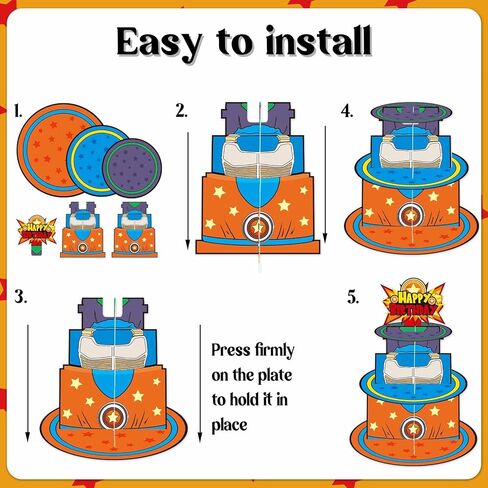 Cartoon Dragon Birthday Cupcake Stand Three-Tier Tiered Dessert Stand Cartoon Birthday Party Decorations in Saudi Arabia