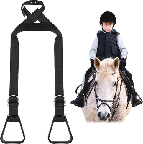Kids Western Stirrups Adjustable Nylon Straps Equestrian Safety Stirrups for Youth Riding Accessories, Height Below 140 cm in Saudi Arabia