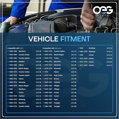 OEG Parts موزع جديد متوافق مع 1965-1973 متوافق مع موستانج داخل الخط 6 2.8 170 3.3 200 4.1 250 ، يحل محل C6DF 12127-A ، C6DF 12127-C ، C6DF 12127-D ، C6DF 12127-E in Saudi Arabia