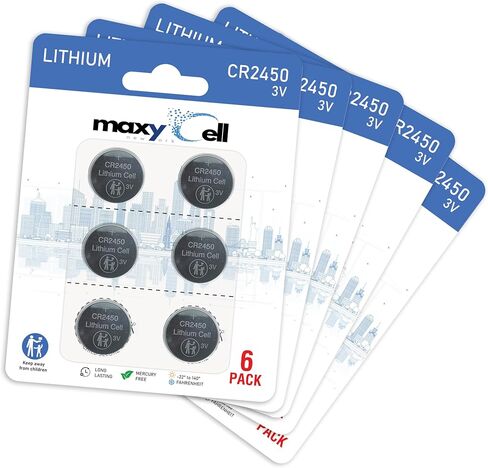 2450 CR2450 Lithium Coin Cell Battery 3V High-Capacity Long-Lasting Reliable Power for Watches, Key Fobs, Fitness Trackers, Medical Devices, Thermometers, Leak-Proof Design DL2450 (6 Pack) in Saudi Arabia