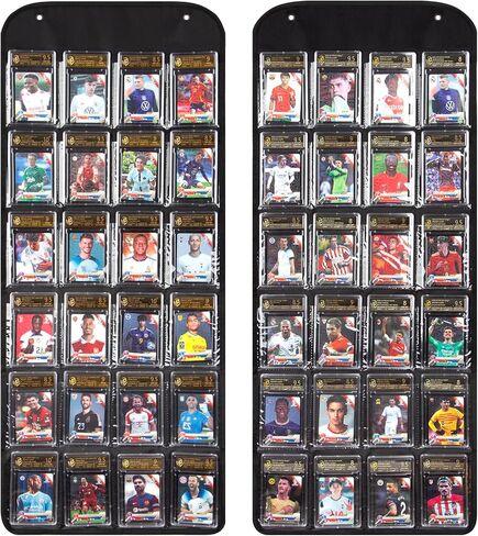 [2 Pack] PSA Trading Card Display Case, 48 Slots Holder for PSA-Graded Cards, Perfect for Display Trading Cards, Baseball, Football, and Basketball Sports Cards PSA Card Storage (Black-2 Pack) in Saudi Arabia