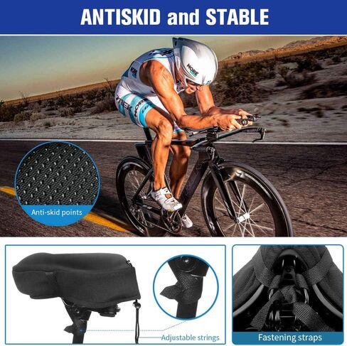 Bicycle seat Cushion, Comfortable Bike Saddle Cover, Unisex, 11 inches x 7 inches, Breathable and Ultra-Soft, Suitable for Sports, Mountain Bikes, and Road Bikes in Saudi Arabia