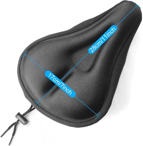 Bicycle seat Cushion, Comfortable Bike Saddle Cover, Unisex, 11 inches x 7 inches, Breathable and Ultra-Soft, Suitable for Sports, Mountain Bikes, and Road Bikes in Saudi Arabia