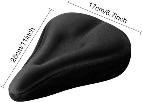 Bicycle seat Cushion, Comfortable Bike Saddle Cover, Unisex, 11 inches x 7 inches, Breathable and Ultra-Soft, Suitable for Sports, Mountain Bikes, and Road Bikes in Saudi Arabia