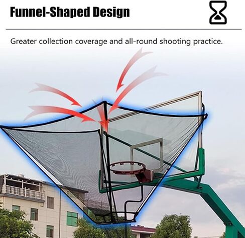 Basketball Shot Return Apparatus Returner Hang Rebounder Net Attachment Large Rotatable Shooting Practice in Saudi Arabia