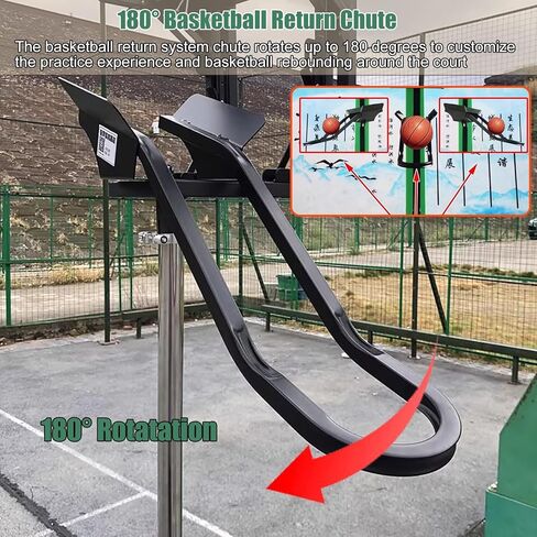 جهاز إرجاع كرة السلة، آلة رمي منتصبة، سهلة الحمل، مرفق طوقي محمول قابل للتعديل الارتفاع in Kuwait