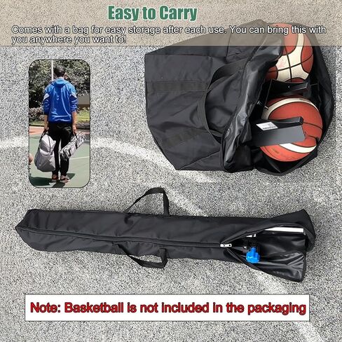 جهاز إرجاع كرة السلة، آلة رمي منتصبة، سهلة الحمل، مرفق طوقي محمول قابل للتعديل الارتفاع in Kuwait