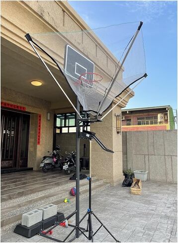 جهاز إرجاع كرة السلة، آلة رمي منتصبة، سهلة الحمل، مرفق طوقي محمول قابل للتعديل الارتفاع in Kuwait