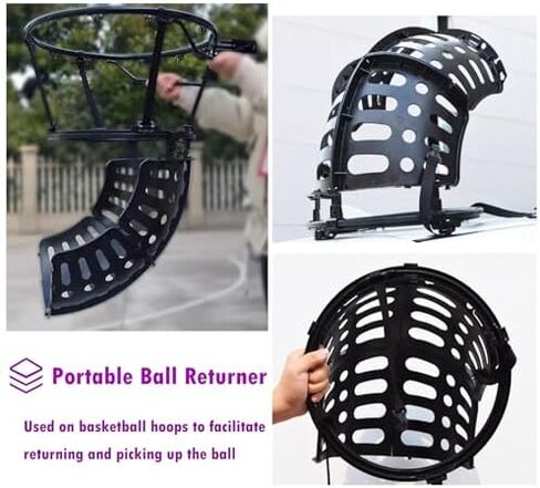 كرة سلة محمولة مرفقة لإرجاع كرة السلة، سهلة التركيب، كرة معلقة معلقة من أجل إطلاق نار فعال in Kuwait