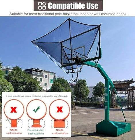 Basketballtrainer Basketball Ball Server Shot Returner Return Net Rebounder Attachment Shooting Practice Aid for Traditional Pole Wall Moun in Saudi Arabia