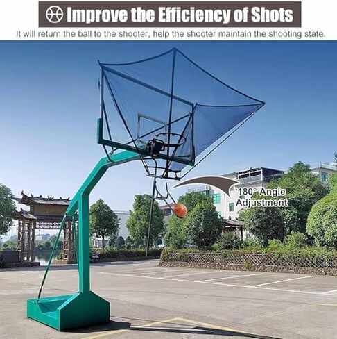 Basketballtrainer Basketball Ball Server Shot Returner Return Net Rebounder Attachment Shooting Practice Aid for Traditional Pole Wall Moun in Saudi Arabia