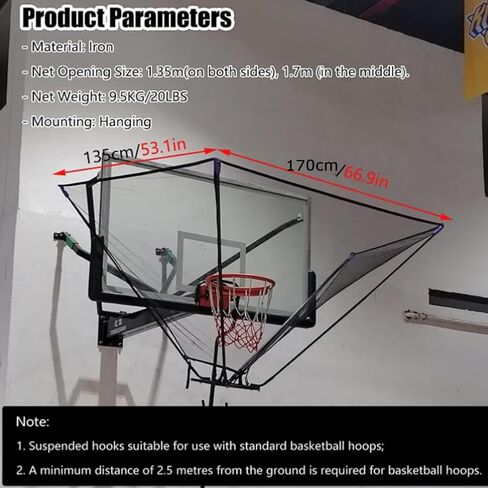 شوت كرة السلة العائدة الدورية Rebounder Net Rebounder معلقة سهلة الطي جهاز التصويب للهدف in Kuwait