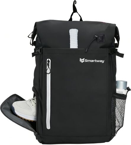 حقيبة بيكل بول، حقيبة ظهر رياضية لمضارب التنس وكرة الريشة، حقيبة ظهر رياضية ذات سعة كبيرة مقاومة للماء مع حجرة للأحذية للنساء والرجال in Kuwait