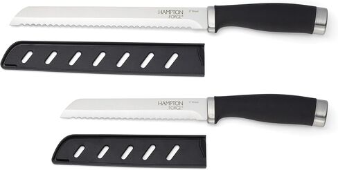 سكاكين الخبز هامبتون فورج 899370 إيبيكور مع واقيات الشفرات، مجموعة من 2 in Kuwait