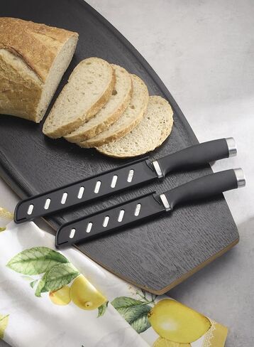 سكاكين الخبز هامبتون فورج 899370 إيبيكور مع واقيات الشفرات، مجموعة من 2 in Kuwait